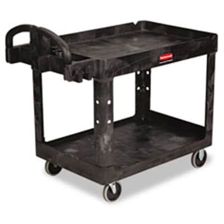 Rcp Rcp 452088BK Heavy-Duty Utility Cart  2-Shelf  26w x 45d x 33h  Black 452088BK